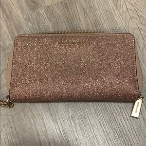 Michael Kors Rose Gold Sparkle Wallet